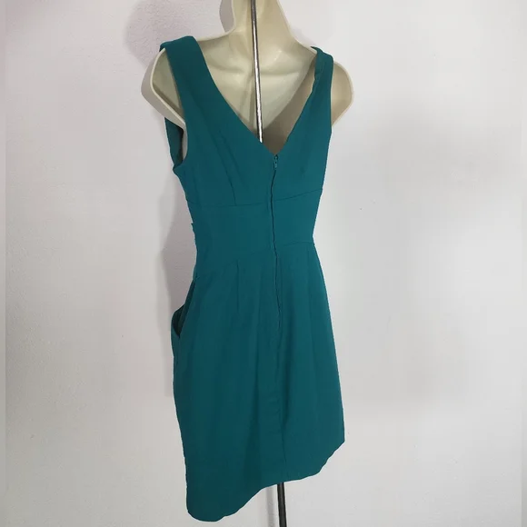 Teeze Me Dress Cross Waist Sheath with Pockets Green Size 3 - Picture 6 of 14